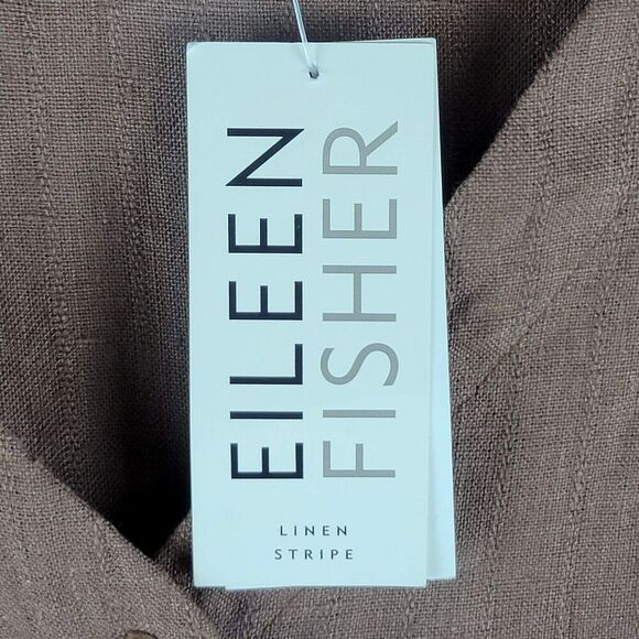 Eileen Fisher Long Jacket Women 1X Duster Pockets Linen Lagenlook Minimalist USA - Picture 6 of 16